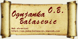 Ognjanka Balašević vizit kartica
